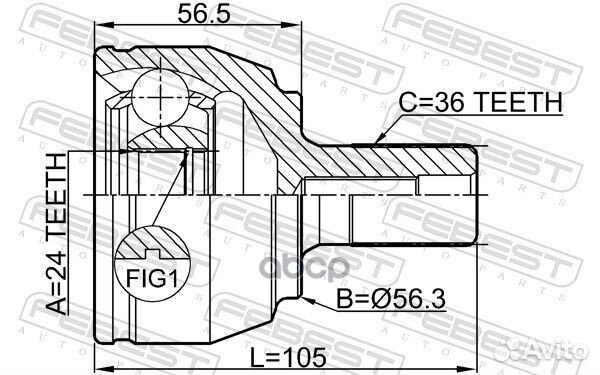 Шрус наружный 24X56.3X36 2110focii20 Febest