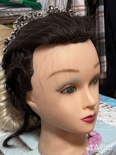 Парик, голова для плетения