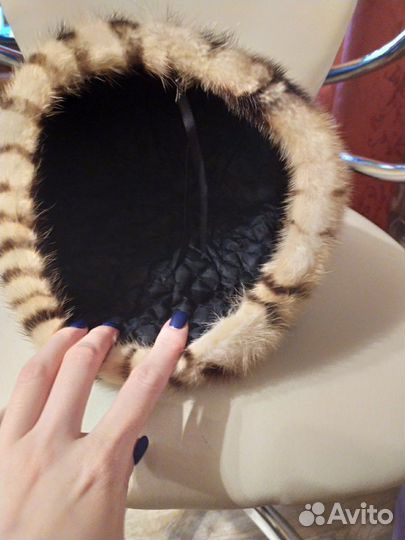 Шапка норковая красивой расцветки