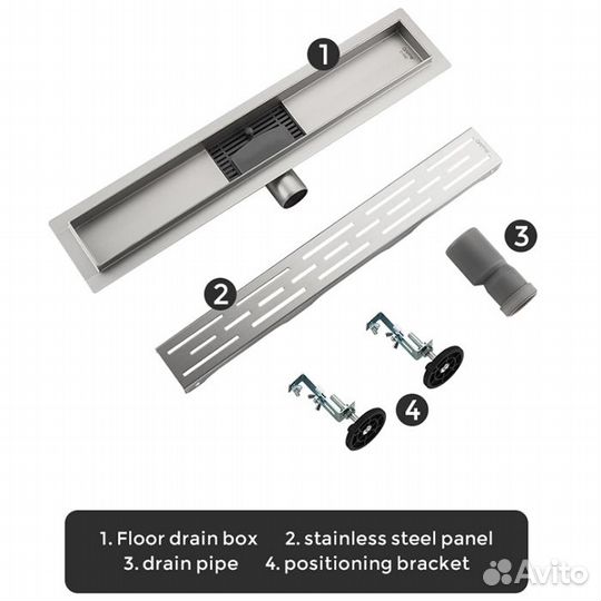 Душевой трап G85007-1 Gappo (50см) из нержавеющей