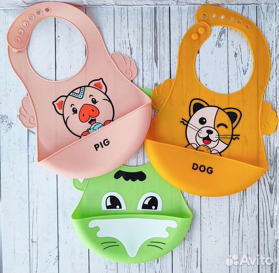 Силиконовые нагрудники /слюнявчики