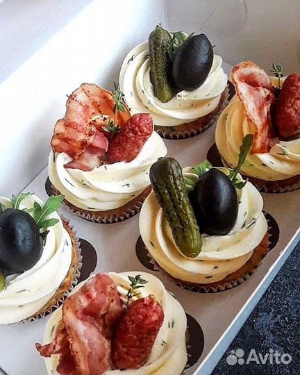 Закусочные капкейки на фуршет для мужчин