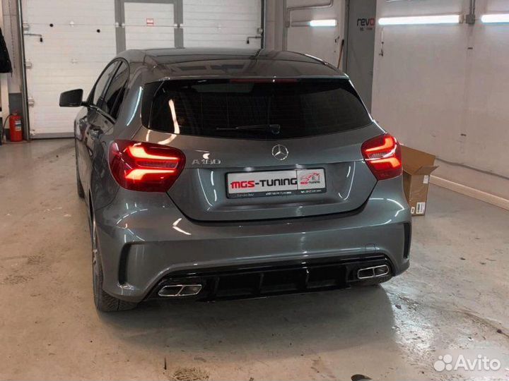 Диффузор с насадками Мерседес w176 А45 AMG 15-18гг