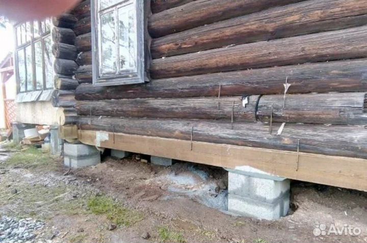 Подъем домов,замена венцов