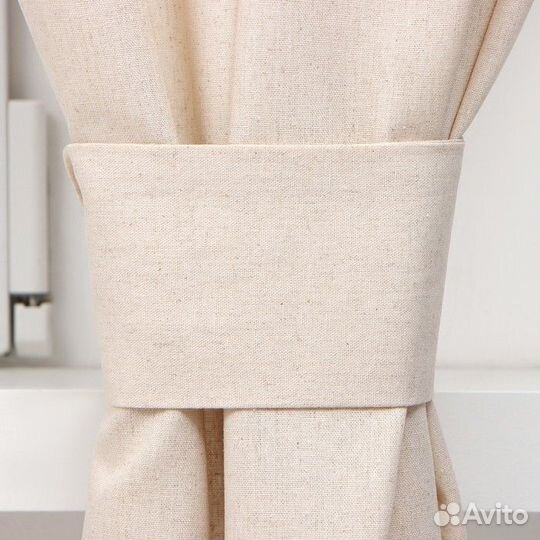 Шторы для кухни Этель ECO, цвет молочный, 130 +/6