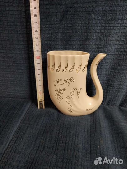 Керамическая кружка-поильник кмв СССР