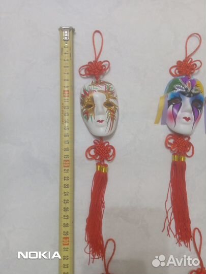 Маска сувенир подвеска керамическая