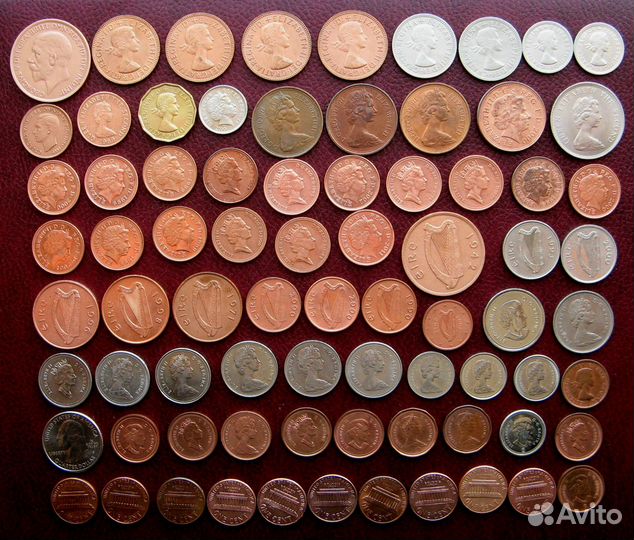 Монеты Великобритании, Ирландии, Канады и США