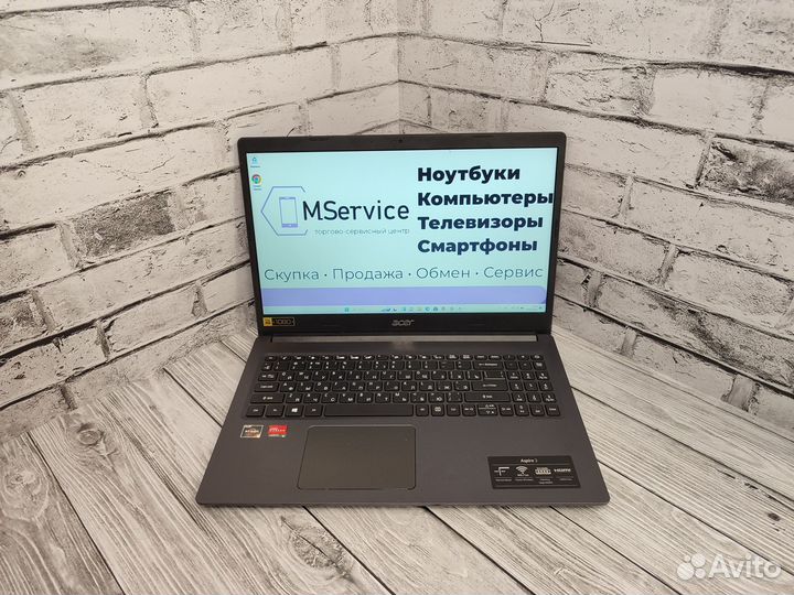 Ноутбук Acer Ryzen 3/AMD-2Gb/8Gb/SSD256Gb/15.6