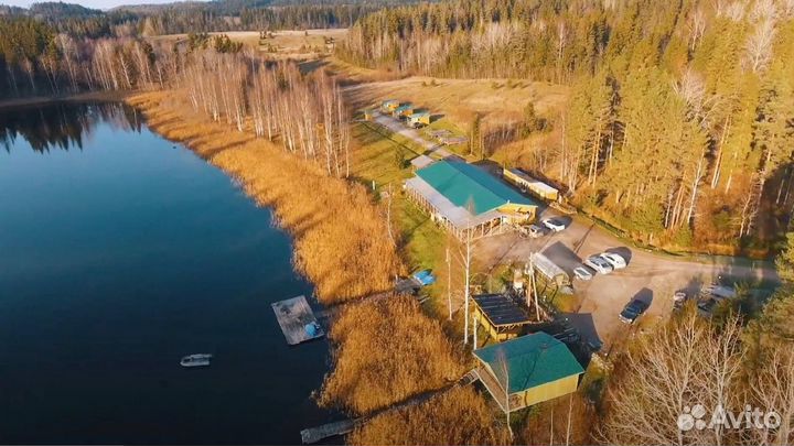 Турбаза (170 км от спб). Земля 3.8 Га (в собств.)