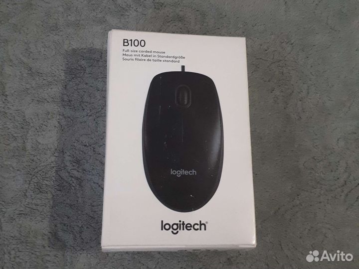 Мышь logitech В100 новая
