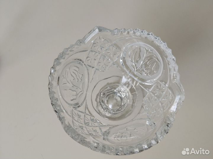 Конфетница на ножке хрусталь