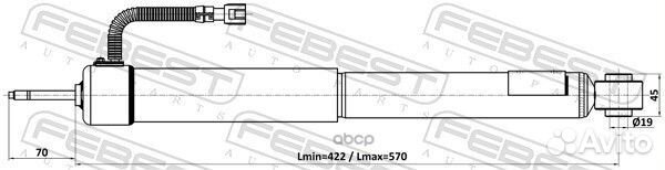 Амортизатор газовый зад 01110010R Febest