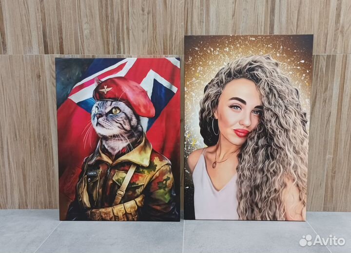 Картина на холсте по фото портрет на холсте