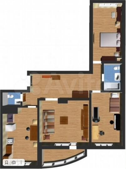 3-к. квартира, 91,6 м², 9/17 эт.