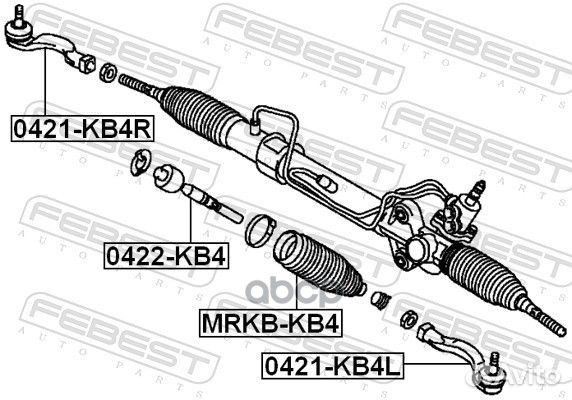 Наконечник рулевой левый 0421KB4L Febest