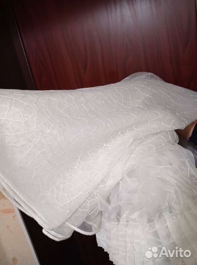 Тюль белая ширина 6м высота 2,45см