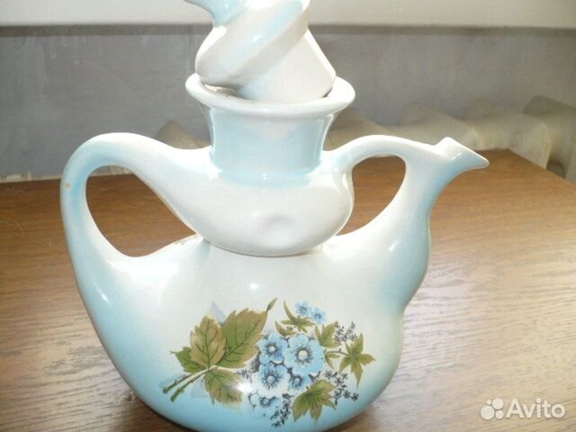 Фарфоровый кувшин с крышкой СССР