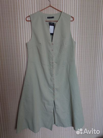 Платье лён новое 48