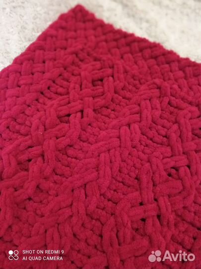 Шикарный вязаный плед ручной работы