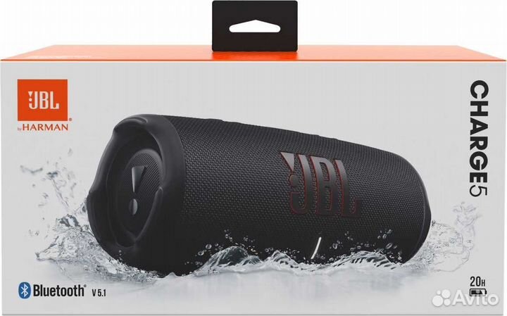 Портативная колонка JBL Charge 5, черный