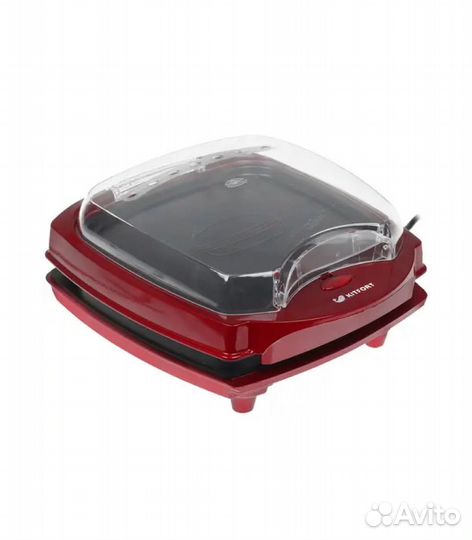 Электрогриль Kitfort KT-1610, 1000 Вт, красный, че