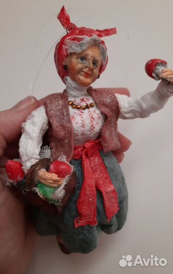 Ватная елочная игрушка