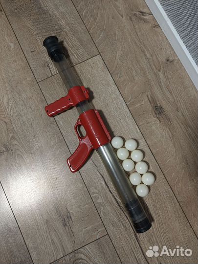 Помповое ружье стреляющее шариками пинг-понга