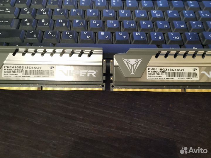Оперативная память ddr4 16gb patriot viper - 2 шт