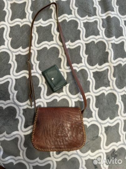 Сумка из натуральной кожи и кошелек