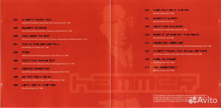 MC Hammer - The Hits - 2000 (CD, UK)