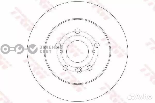 TRW DF6176 Диск тормозной задний toyota camry 40/5