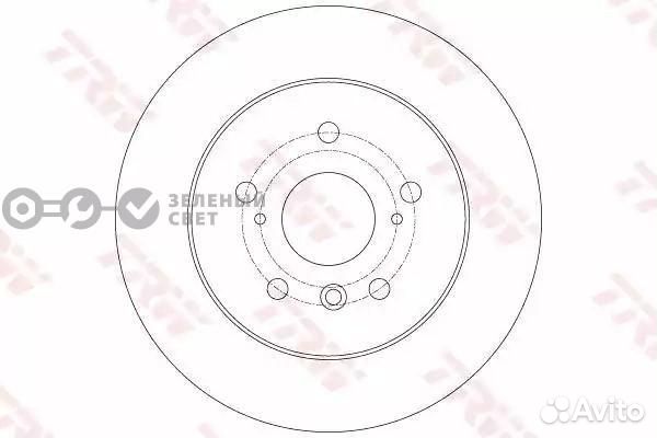 TRW DF6176 Диск тормозной задний toyota camry 40/5