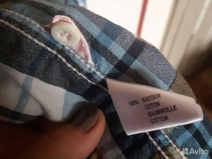 Рубашка в клетку,на пухленького мальчика