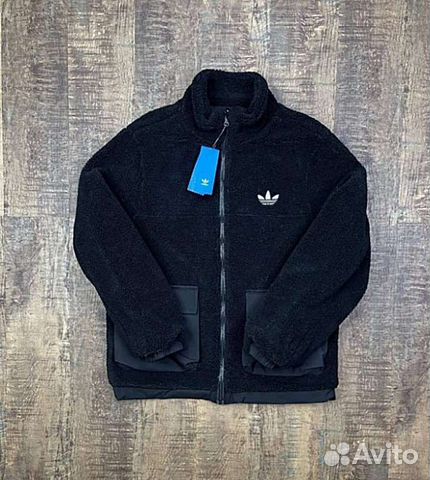 Куртки барашки, Адидас/ Adidas черные