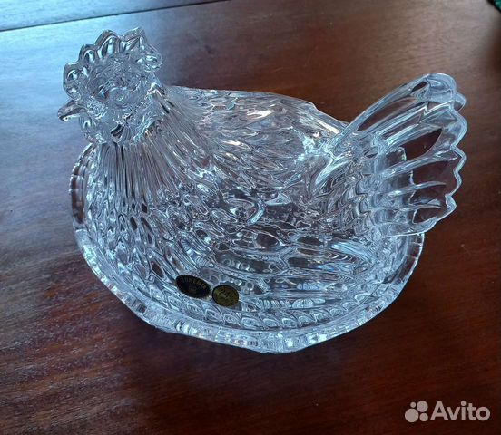 Хрустальное пасхальное блюдо,хрусталь Богемия