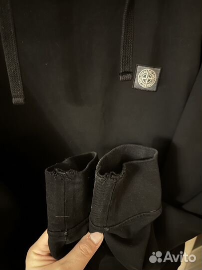 Худи толстовка Stone Island Black Patch Logo