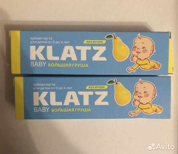 Детская зубная паста от 0-4 klatz груша