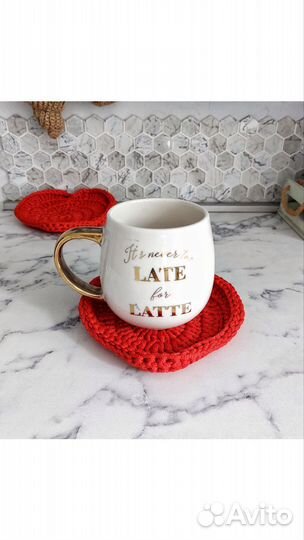 Подставка под горячее в виде сердца 2 шт