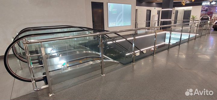 Перила для лестниц стекло