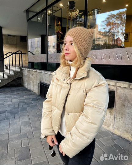 Вязаная шапка с ушками