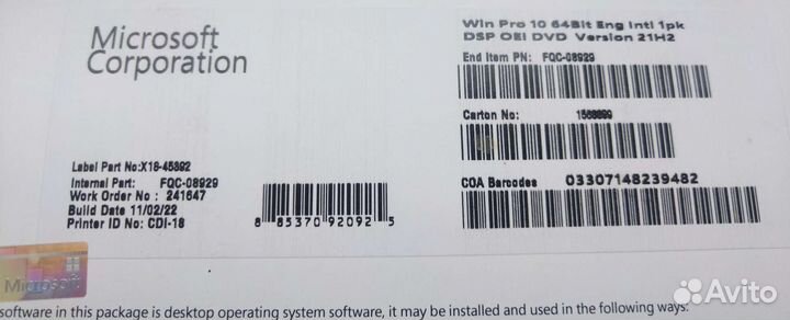 Windows 10 pro 64-bit