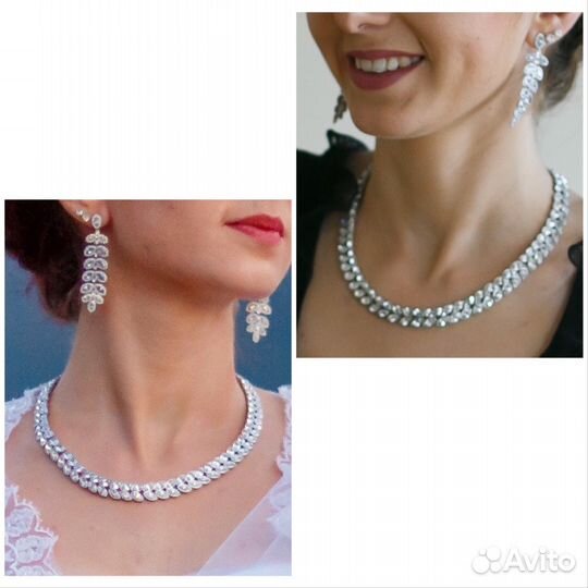 Колье и серьги swarovski