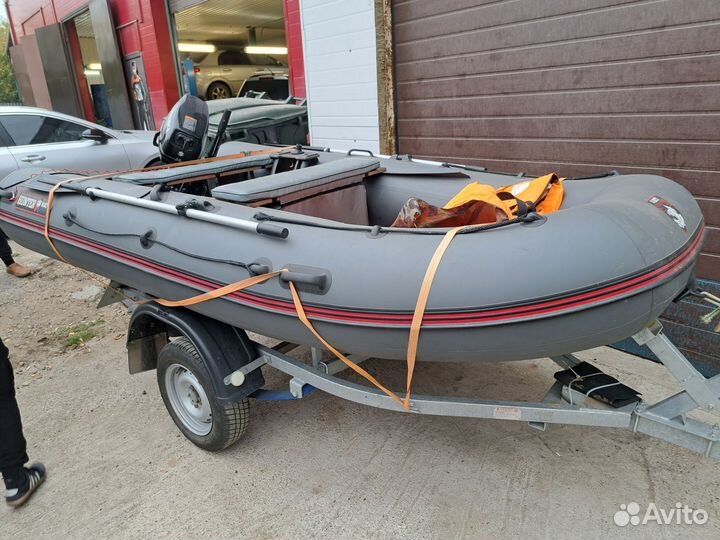 Лодка хантер 360 с мотором сузуки 9.9(15)
