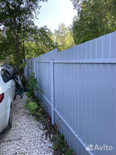 Заборы из профнастила / установка ворот / забор