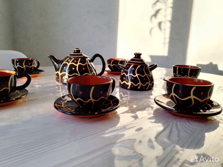 Кофейный сервиз винтаж глина Болгария