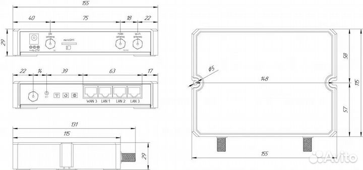 Универсальный комплект для 3G 4G LTE интернет