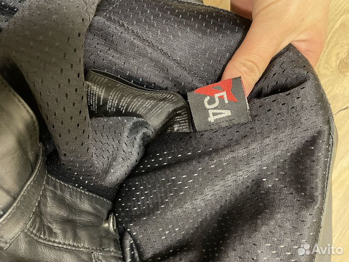 Мото штаны кожаные с защитой от падений 54р