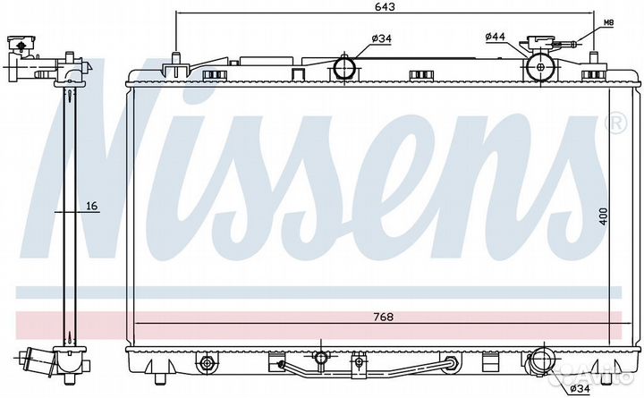 Радиатор охлаждения двс lexus ES (2007) ES 350 3.5