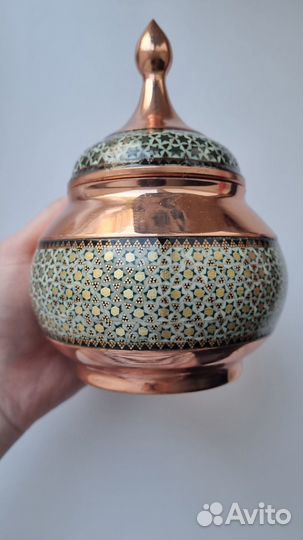 Ваза конфетница медь
